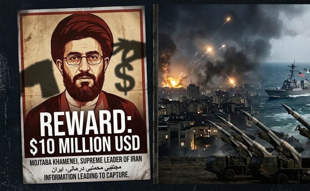 Imagen ilustrativa: IA (Guerra en Medio Oriente: Estados Unidos ofrece 10 mdd por la cabeza del líder supremo de Irán )