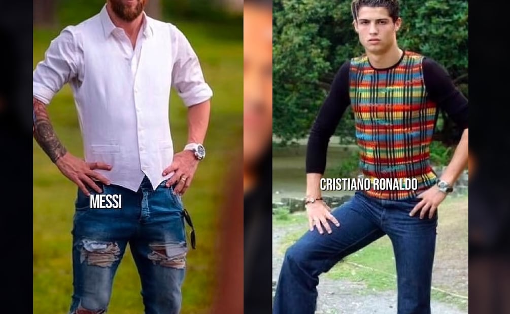 Outfits de Messi y Cristiano Ronaldo (Vía: TUDN)