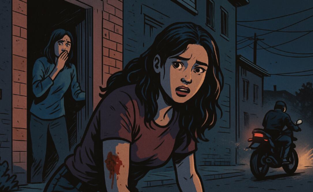 Balazos separan a pareja (Foto: Creada con IA)