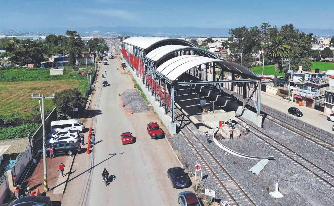 Estación Teyahualco tren México-AIFA. Foto: (Arturo Contreras. El Gráfico)