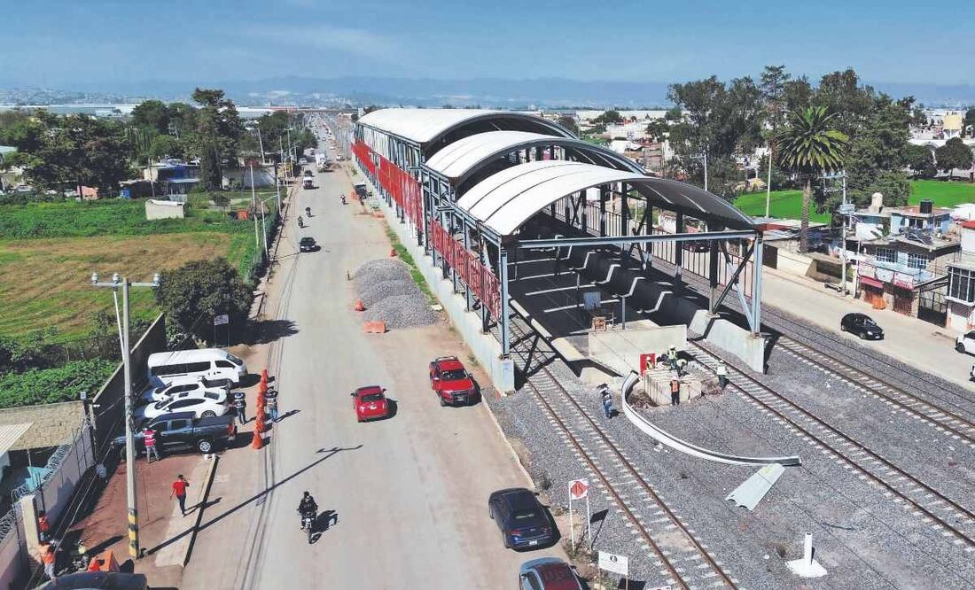 Estación Teyahualco tren México-AIFA. Foto: (Arturo Contreras. El Gráfico)