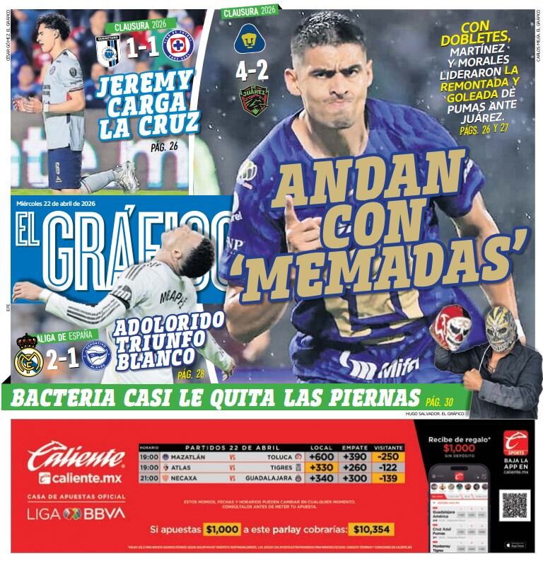 Portada El Gráfico | Miércoles 22 de abril de 2026