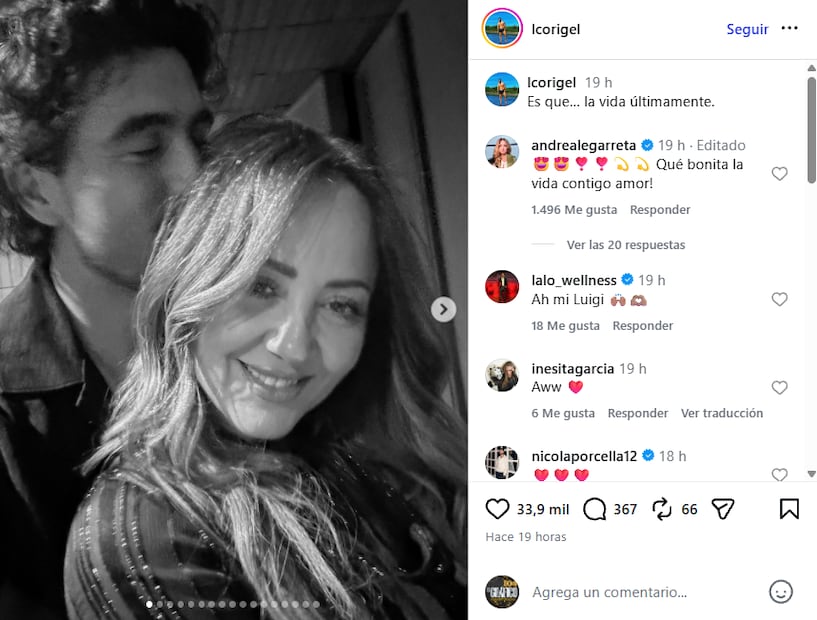 Andrea Legarreta y su novio (Foto: Instagram)