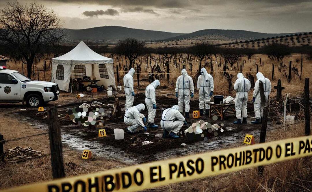 Encuentran fosa clandestina ligada al CJNG. Foto: (IA)