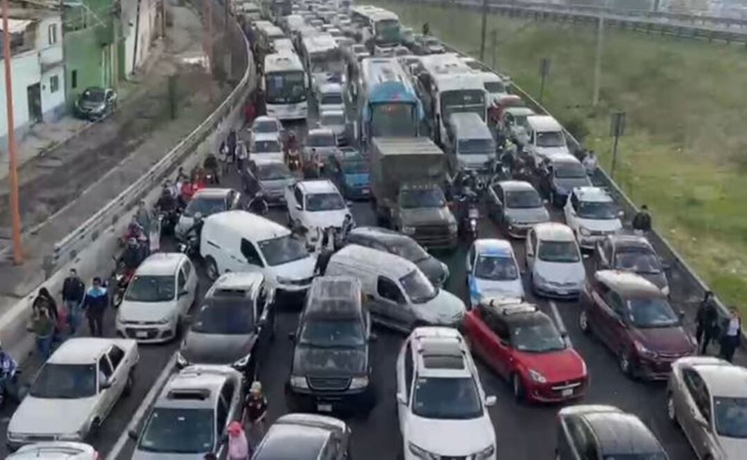 Bloqueo HOY 5 de agosto en la México-Pachuca: Manifestantes causan caos rumbo a Indios Verdes