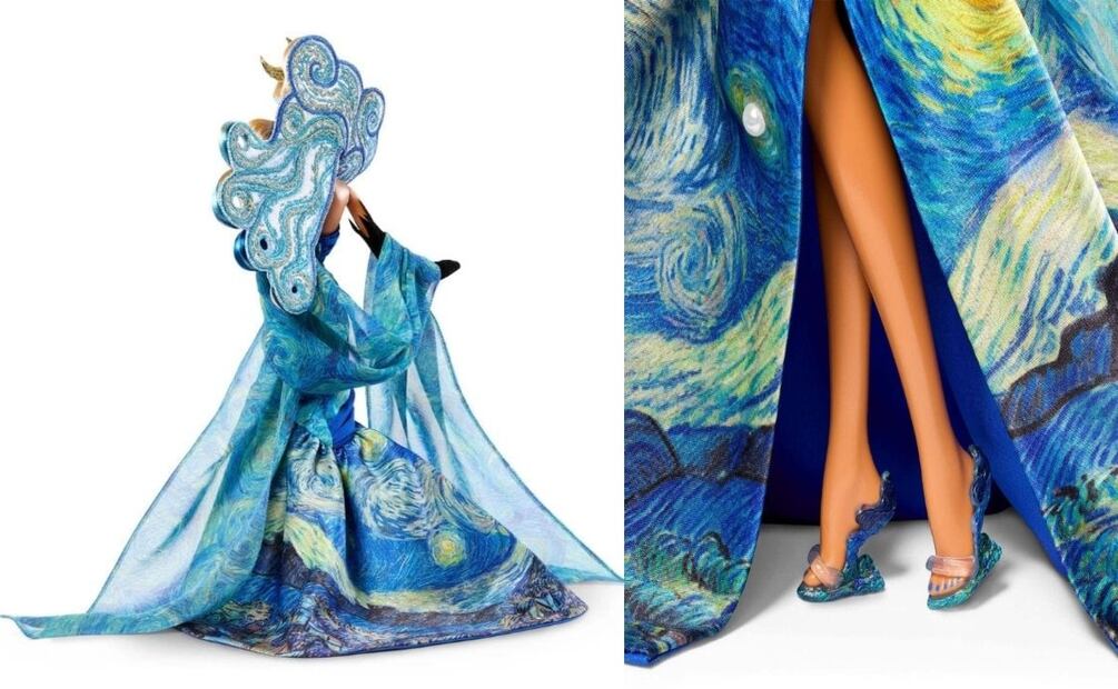 ¡Apártala! Mattel lanza una Barbie inspirada en “La noche estrellada”, de Van Gogh 
Imagen: Mattel