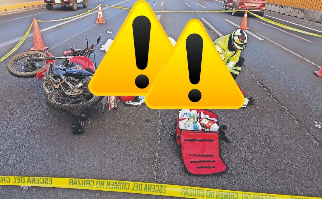 Pareja de motociclistas derrapó en la autopista México-Puebla, ella sobrevivió
Imagen: Luis Camacho