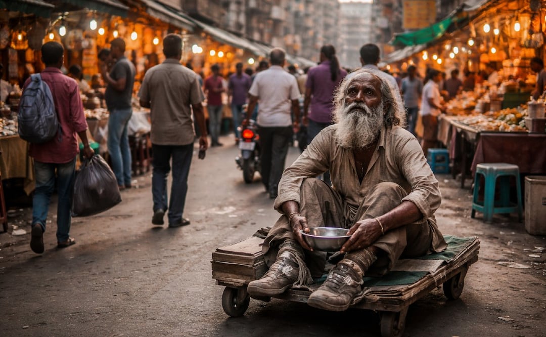 Se viraliza imagen de "indigente" que en realidad es millonario
Imagen: ia