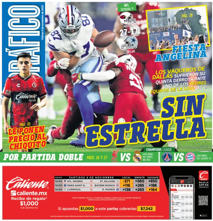 Portada El Gráfico | Lunes 3 de noviembre 2025