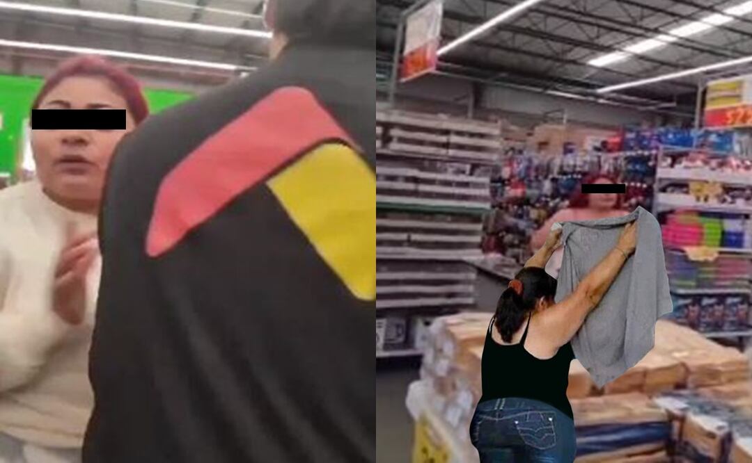 Surge 'Lady Aurrera': La cachan robando y ella se quita las prendas para demostrar lo contrario