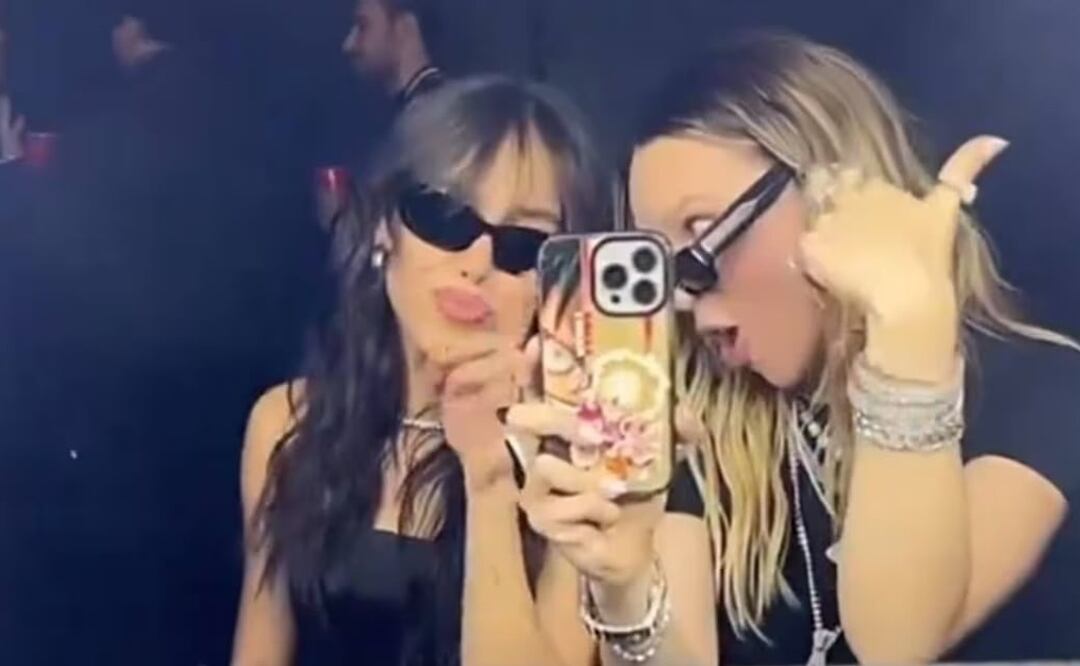 Danna y Belinda aparecen cantando juntas en concierto de Natanael Cano