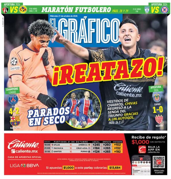 Portada El Gráfico | Miércoles 21 de Octubre de 2026