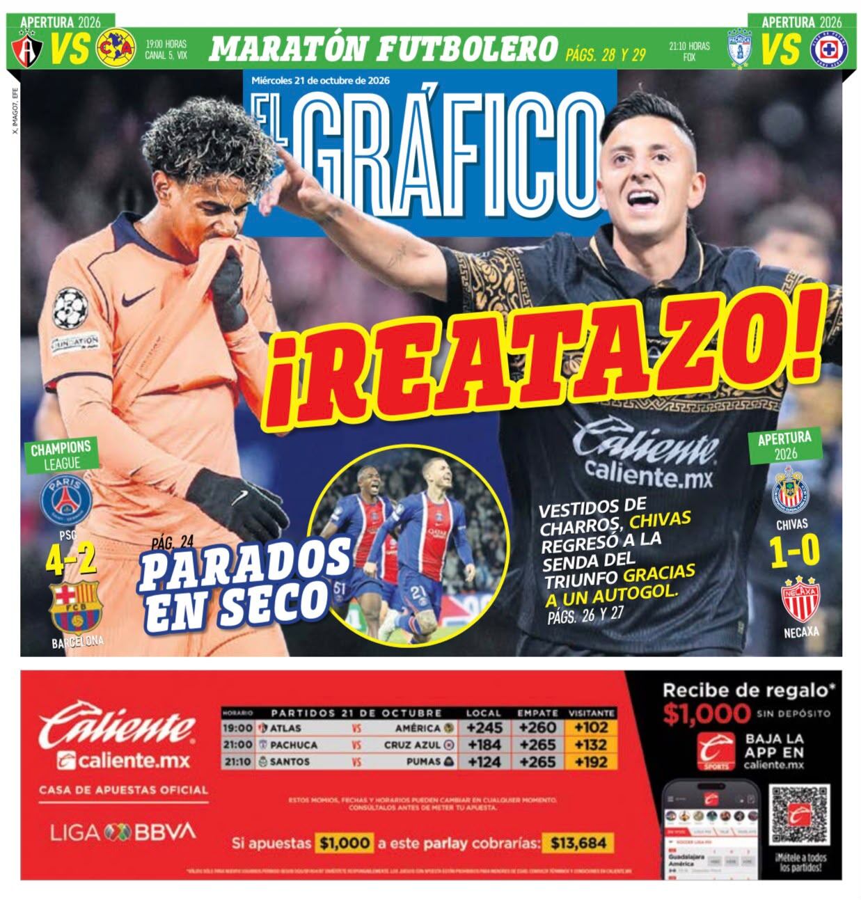 Portada El Gráfico | Miércoles 21 de Octubre de 2026