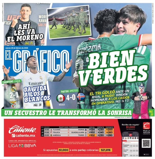 Portada El Gráfico | Jueves 26 de febrero de 2026