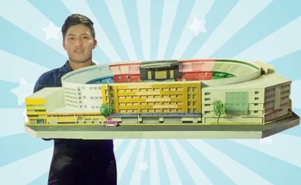 Alberto Chávez crea impresionante maqueta de la Arena México, sin conocerla