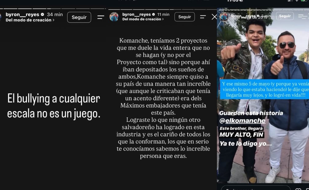 Post del representante de Komanche (Vía: Instagram)