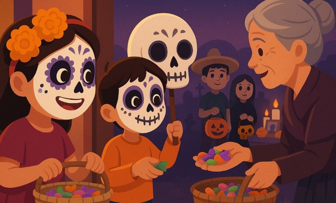 ¿Por qué se pide calaverita en el Día de Muertos?. Foto: (IA)