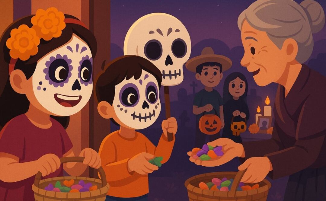 ¿Por qué se pide calaverita en el Día de Muertos?. Foto: (IA)