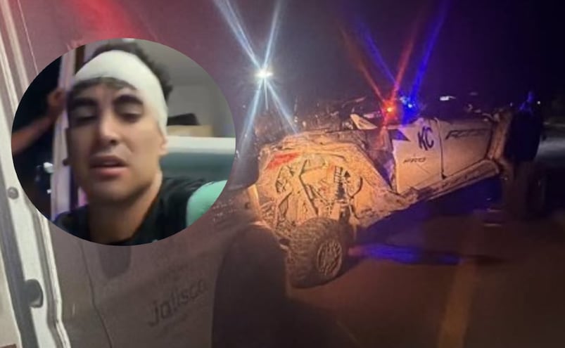 Influencers sufren brutal accidente en plena transmisión EN VIVO y el auto quedó destruido