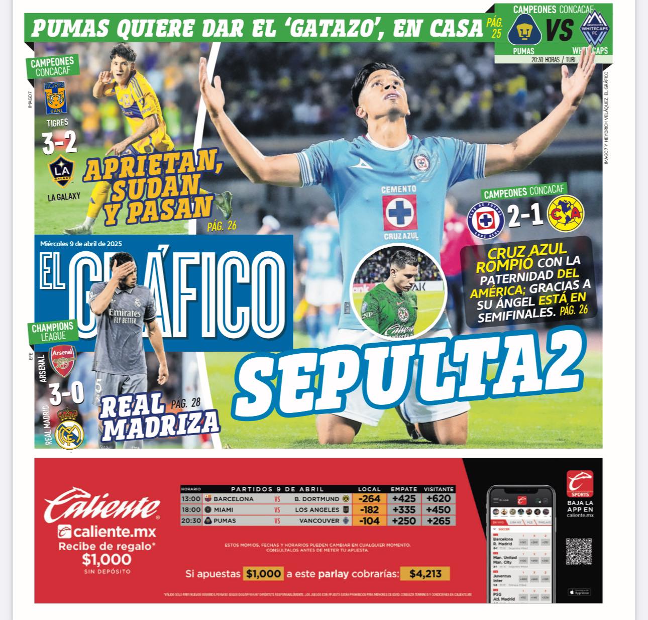 Portada El Gráfico | Miércoles 9 de abril 2025