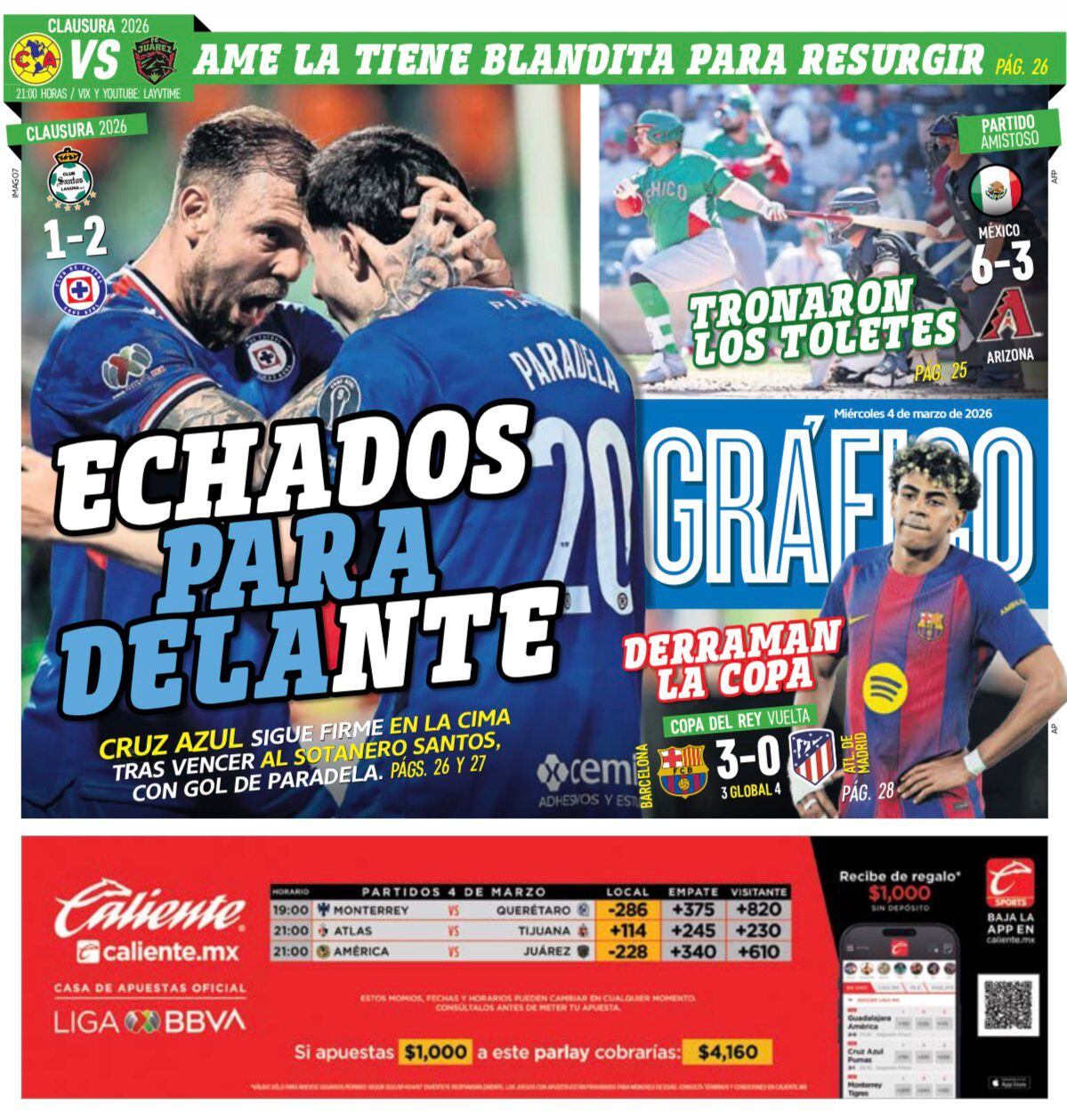 Portada El Gráfico | Miércoles 4 de marzo de 2026