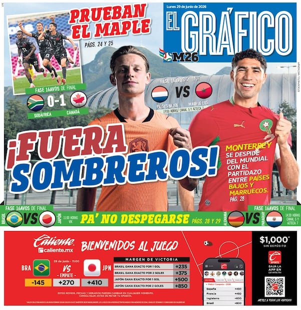 Portada El Gráfico | Lunes 29 de Junio de 2026