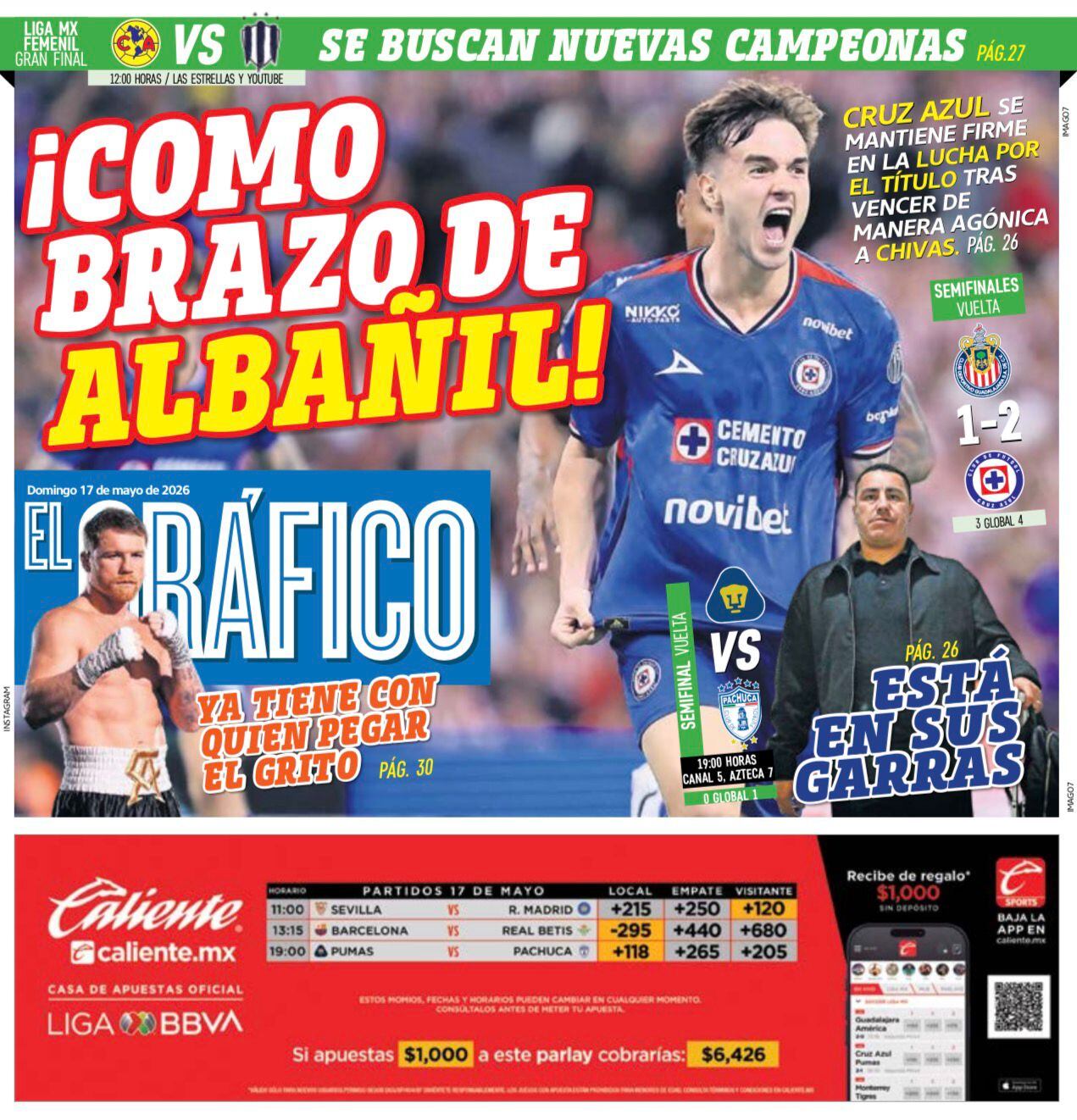 Portada El Gráfico | Domingo 17  de Mayo de 2026
