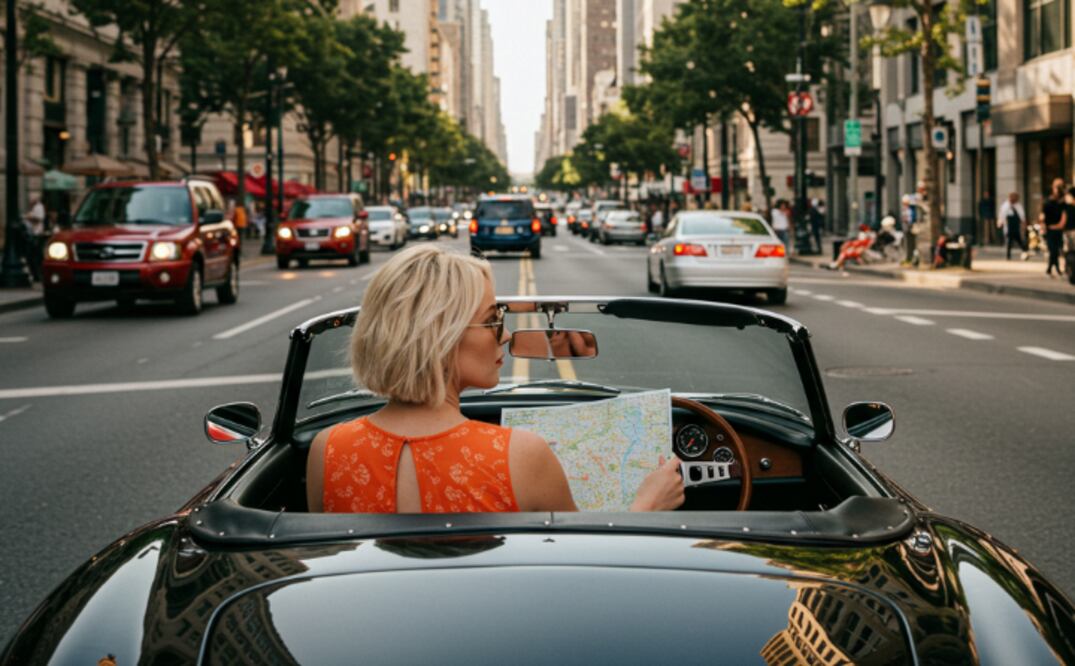 Tráfico en la CDMX (Foto: Creada con IA)