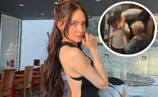 VIDEO: Belinda queda atorada en un elevador y la sacan por un hueco