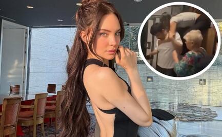 VIDEO: Belinda queda atorada en un elevador y la sacan por un hueco