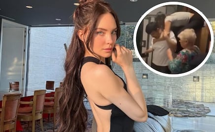 VIDEO: Belinda queda atorada en un elevador y la sacan por un hueco