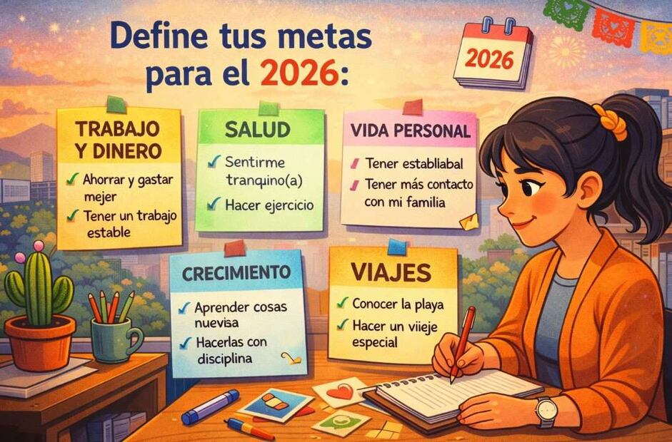 Crea tu vision board y plantea metas para el 2026, te decimos qué es y cómo hacerlo. Foto: (IA)