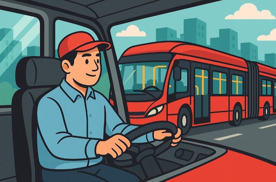 ¿Cómo conseguir trabajo de conductor del Metrobús CDMX? Requisitos, sueldo y prestaciones. Foto: (IA)