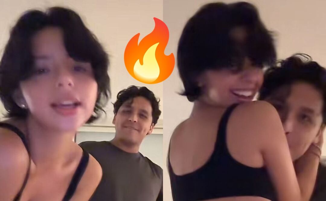 VIDEO: Ángela Aguilar le hace baile sensual a Nodal y presume cuerpazo en ajustado leggin