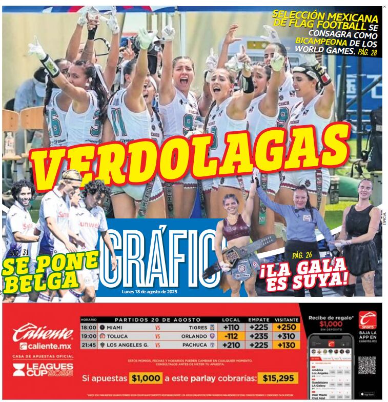 Portada El Gráfico | Lunes 18 de agosto 2025