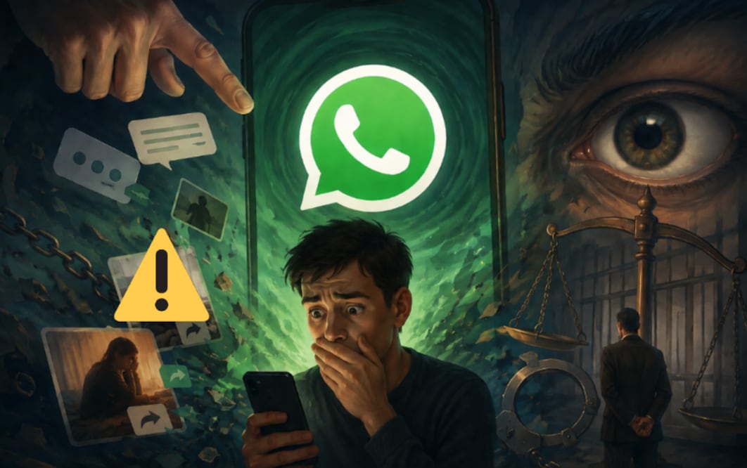 Los errores que estás cometiendo en WhatsApp que podrían terminar en demandas o cárcel (Foto: Creada con IA)