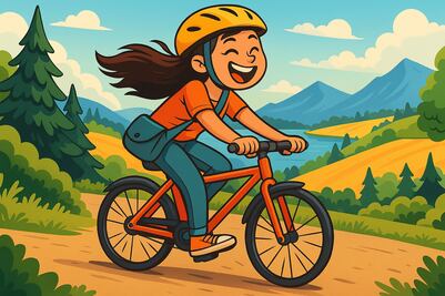 Pedalear bicicleta es barato, saludable y te pone fit... ¿Quién necesita coche con tanto flow?