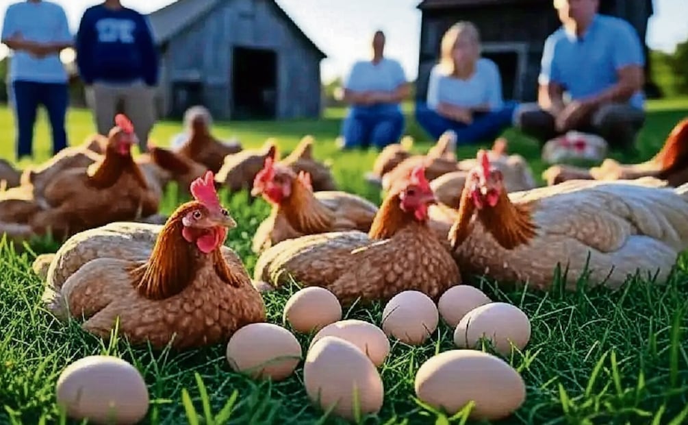 Gallinas en alquiler. Foto: AP