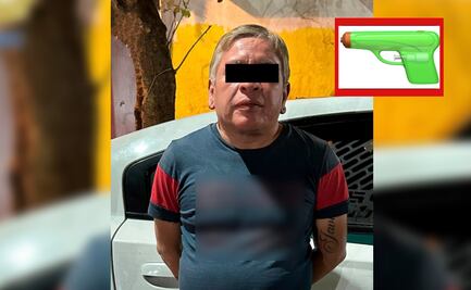 Alcaldía Cuauhtémoc; detienen a ratero de bolsas, lo agarraron con una pistola de juguete