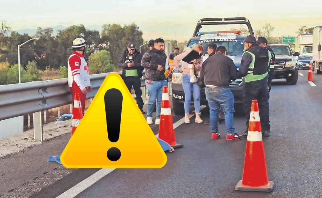 Motociclista pierde la vida en accidente en el Circuito Exterior Mexiquense, Tultepec