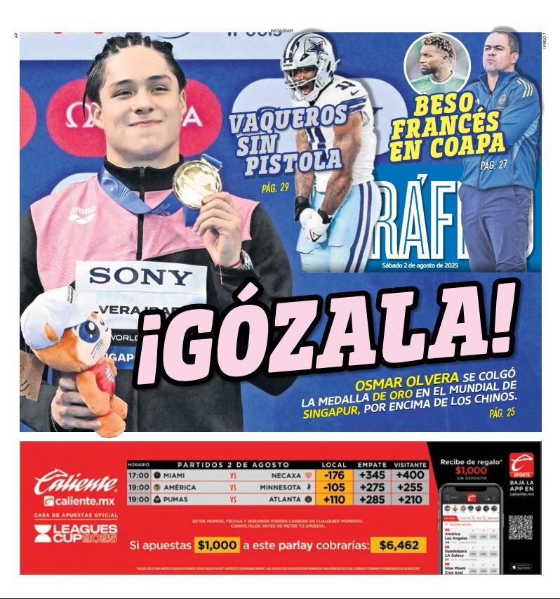 Portada El Gráfico |Sábado 2de agosto 2025