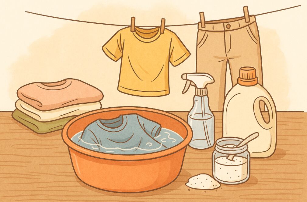 ¿Cómo lavar la ropa de paca antes de usarla? (Foto: Creada con IA)