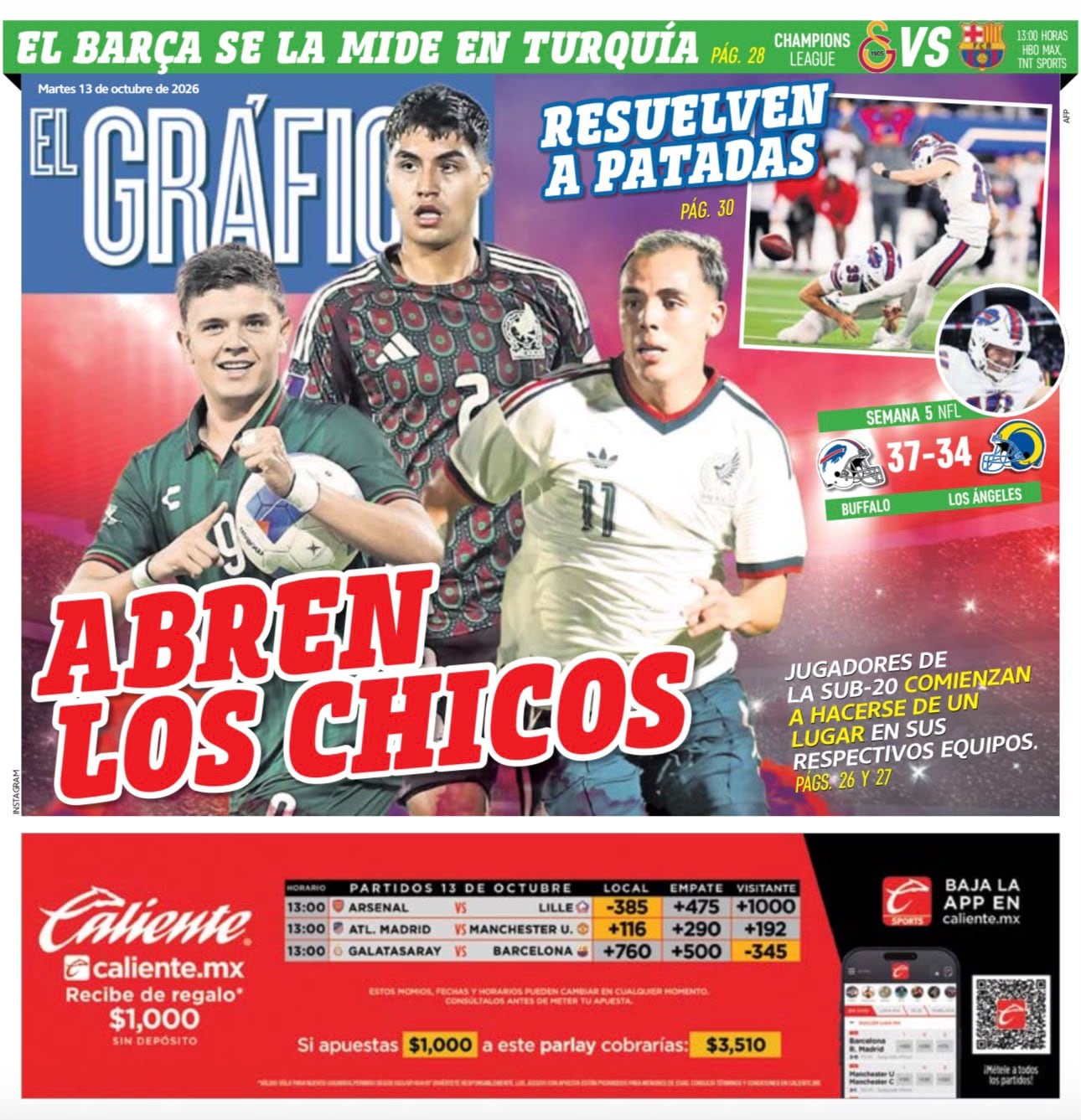 Portada El Gráfico | Martes 13 de Octubre de 2026