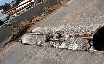 ¡Una bomba de tiempo! Exhiben puente vehicular parchado CON UNICEL, en Cuautitlán