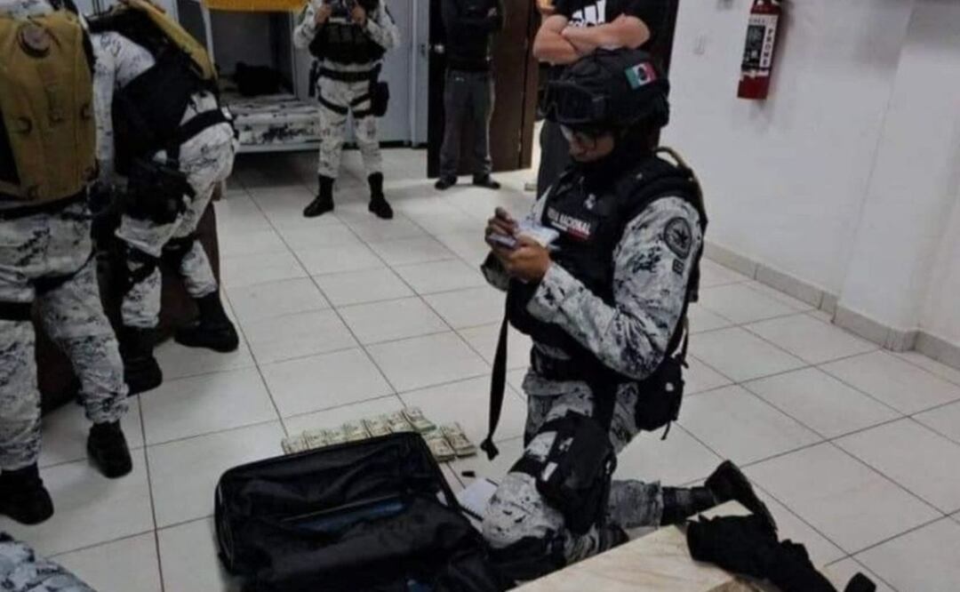 Detienen a elementos de la Guardia Nacional con miles de dólares y armas