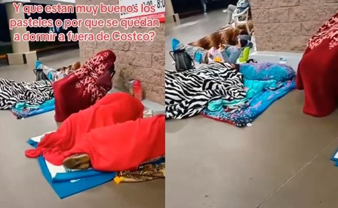 ¡No es broma! Jaliscienses duermen afuera del Costco para alcanzar pasteles