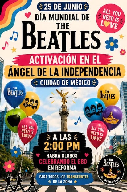 CDMX se une a la fiesta por el Día Mundial de The Beatles. Foto: (Cortesía)