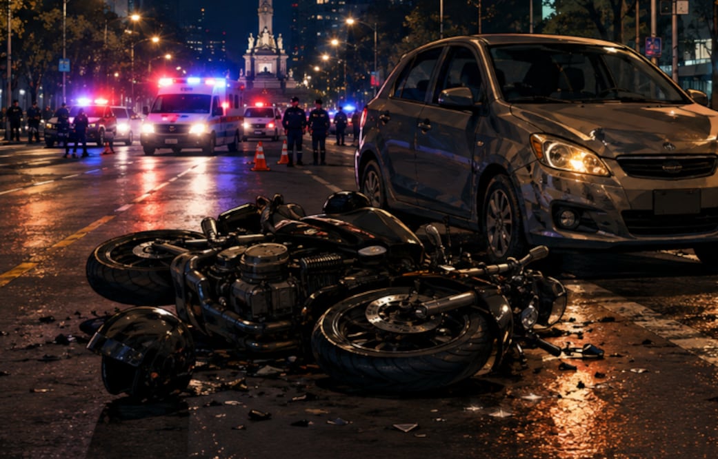 Bikers convierten Insurgentes en pista de carreras y todo termina en tragedia (Foto: Creada con IA)