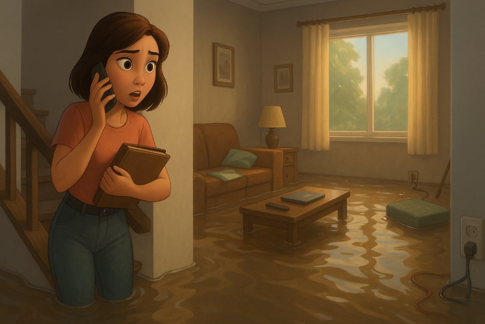 Inundaciones en la CDMX (Foto: Creada con IA)