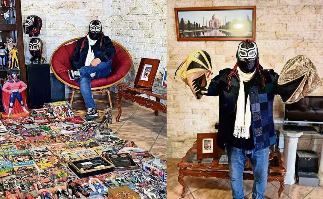 Drago, el enmascarado que resguarda artículos que pertenecieron a leyendas en CDMX